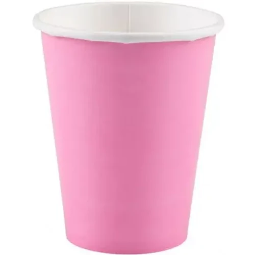 Színes papír pohár 8 db-os 250 ml - Rózsaszín New Pink