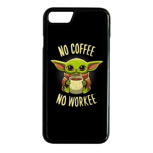 Fekete No coffee No workee - iPhone telefontok