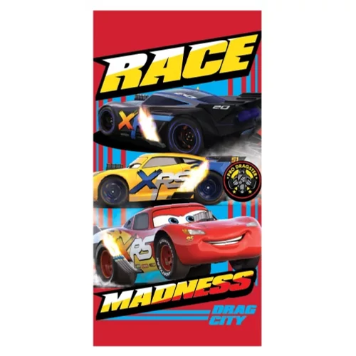 Disney Verdák törölköző, fürdőlepedő 70x137cm - Race