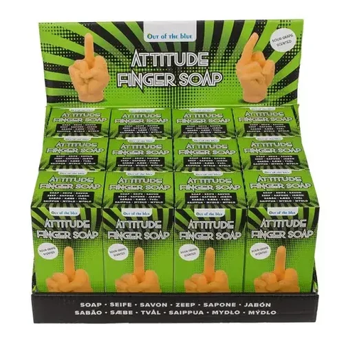 Középső ujj formájú szappan