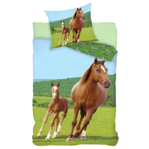 Lovas ágyneműhuzat garnitúra - The Horses Brown