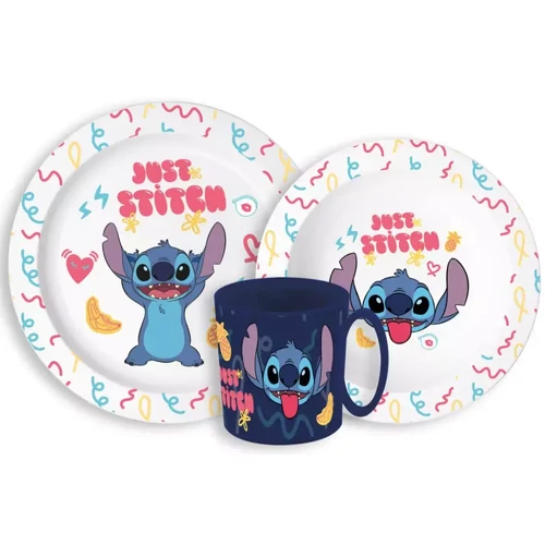 Disney Lilo és Stitch, A csillagkutya étkészlet, micro műanyag szett, bögrével 265 ml - Just