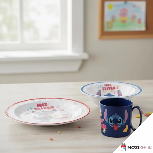 Disney Lilo és Stitch, A csillagkutya étkészlet, micro műanyag szett, bögrével 350 ml - Palms