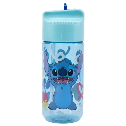 Disney Lilo és Stitch műanyag szívószálas kulacs 430 ml - Palms
