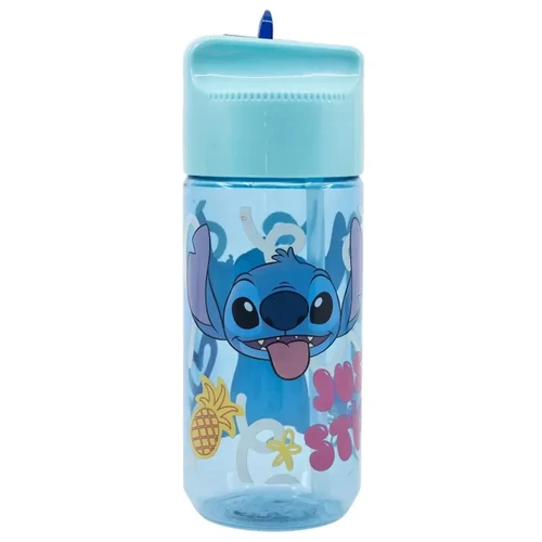 Disney Lilo és Stitch műanyag szívószálas kulacs 430 ml - Palms