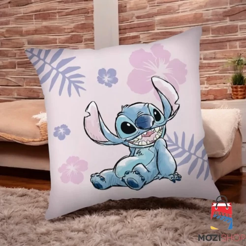 Disney Lilo és Stitch, a csillagkutya párna, díszpárna 35x35 cm - Stitch Pink