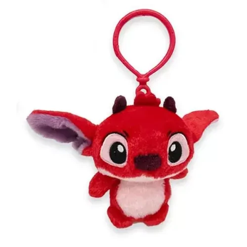 Disney Lilo és Stitch, A csillagkutya 3D plüss figura, táskadísz akasztóval 12 cm - Red