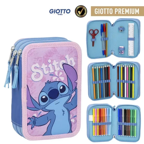 Disney Lilo és Stitch töltött tolltartó 3 emeletes - Hibiscus