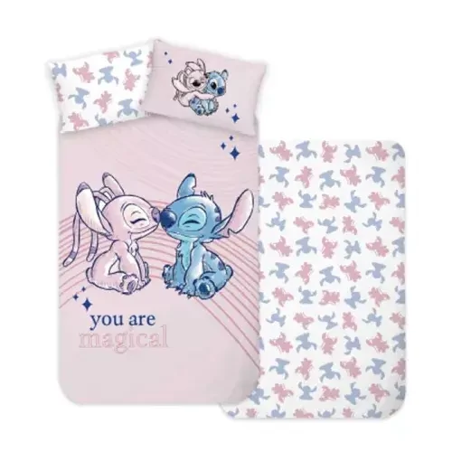 Disney Lilo és Stitch gyerek ágyneműhuzat garnitúra 100×135 cm, 40×60 cm - Magical