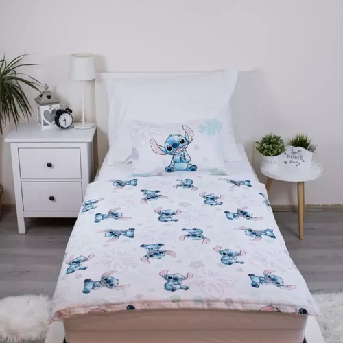 Disney Lilo és Stitch gyerek, ovis ágyneműhuzat garnitúra 100×135 cm, 40×60 cm - Ohana White