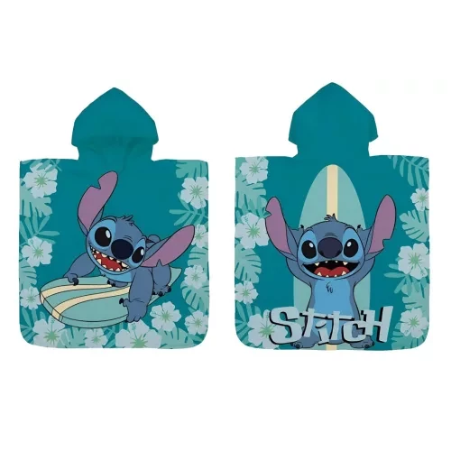 Disney Lilo és Stitch, A csillagkutya strand törölköző poncsó 60x120 cm - Surf