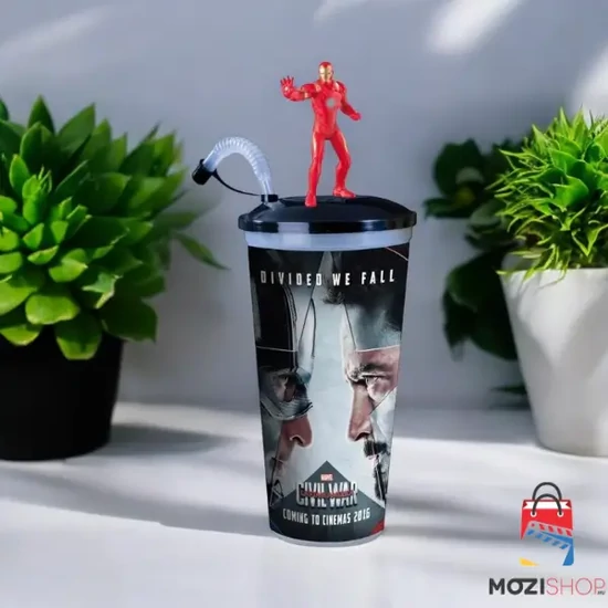 Amerika Kapitány: Polgárháború pohár és Vasember topper, figura