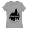 Harry Potter női rövid ujjú póló - Hogwarts Silhouette