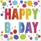 Happy Birthday szalvéta 20 db-os 33x33 cm - Dots