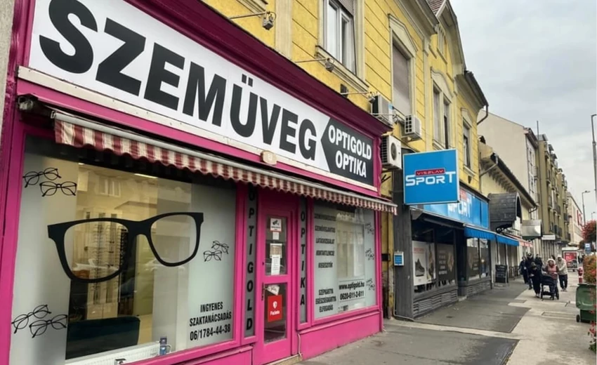 Az OptikGold üzlet Újpest-központban