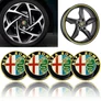 Alfa Romeo felni matrica szett - arany 56 mm-es, 3D kivitel