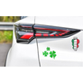 Kép 2/3 - Alfa Romeo zászló 3D matrica ezüst szegély