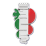Kép 1/3 - Alfa Romeo zászló 3D matrica ezüst szegély