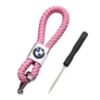 BMW kulcstartó, távirányító tartó fonott műbőr - Pink