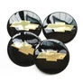 Chevrolet felni matrica szett - fekete 56 mm-es, 3D kivitel