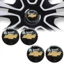 Chevrolet felni matrica szett - fekete 56 mm-es, 3D kivitel