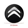 Citroen felni matrica szett - fekete 56 mm-es, 3D kivitel