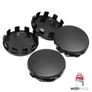 Fekete felniközép kupak szett - 56 mm-es - 53 mm belső átmérővel