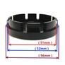Fekete felniközép kupak szett - 56 mm-es 