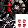 Fiat felni matrica szett - piros 56 mm-es, 3D kivitel