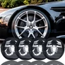 Fiat Abath felni matrica szett - 56 mm-es, 3D kivitel - Ezüst - fekete