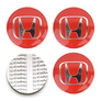 Kép 1/2 - Honda felni matrica szett - piros 56 mm-es, 3D kivitel