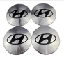 Hyundai felni matrica szett - ezüst 56 mm-es, 3D kivitel