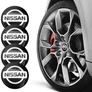 Nissan felni matrica szett - fekete - 56 mm-es, 3D kivitel