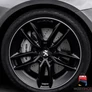 Peugeot felni matrica szett - fekete 56 mm-es, 3D kivitel