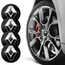 Renault felni matrica szett - fekete 56 mm-es, 3D kivitel