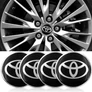 Toyota felni matrica szett - fekete ezüst 56 mm-es, 3D kivitel