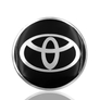 Kép 1/2 - Toyota felni matrica szett - fekete ezüst 56 mm-es, 3D kivitel