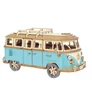 Volkswagen lakókocsi replika 3D fa modell puzzle kék