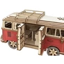 Volkswagen lakókocsi replika 3D fa modell puzzle piros