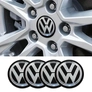 Kép 2/2 - Volkswagen felni matrica szett - fekete ezüst 70 mm-es, 3D kivitel