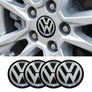 Kép 2/2 - Volkswagen felni matrica szett - fekete ezüst 75 mm-es, 3D kivitel