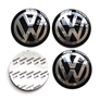 Kép 1/2 - Volkswagen felni matrica szett - fekete ezüst 70 mm-es, 3D kivitel