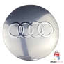 Audi felni matrica szett - ezüst, ezüst logóval 56 mm-es, 3D kivitel