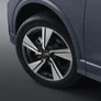 Audi felni matrica szett - fekete-piros 56 mm-es, 3D kivitel
