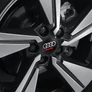 Audi felni matrica szett - fekete-piros 56 mm-es, 3D kivitel