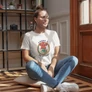 Stranger Things fehér női rövid ujjú póló - Demodog 