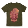 Khaki Harry Potter férfi rövid ujjú póló - Gryffindor