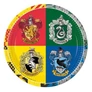 Harry Potter papírtányér 23 cm - Hogwarts Houses - 8 db-os szett