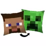 Kép 1/3 - Minecraft párna, díszpárna kétoldalas mintával - Steve and Creeper 