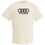 Natúr I Love My Audi férfi rövid ujjú póló